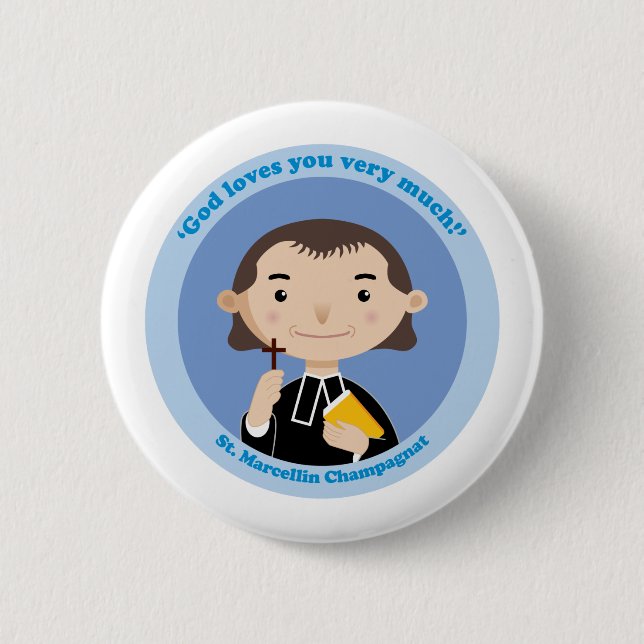 St. Marcellin Champagnat 2 Inch Round Button (Front)