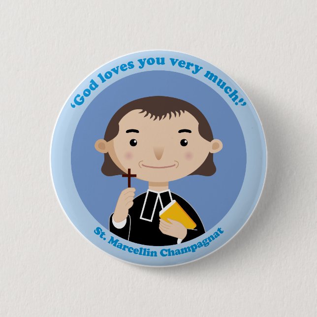 St. Marcellin Champagnat 2 Inch Round Button (Front)