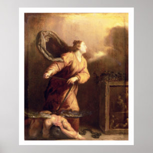 St. Margaret beside the vanquished Devil (panel) Poster