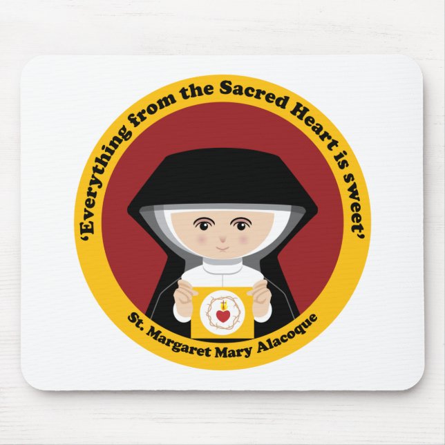 St. Margaret Mary Alacoque Mouse Pad (Front)