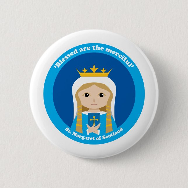 St. Margaret of Scotland 2 Inch Round Button (Front)