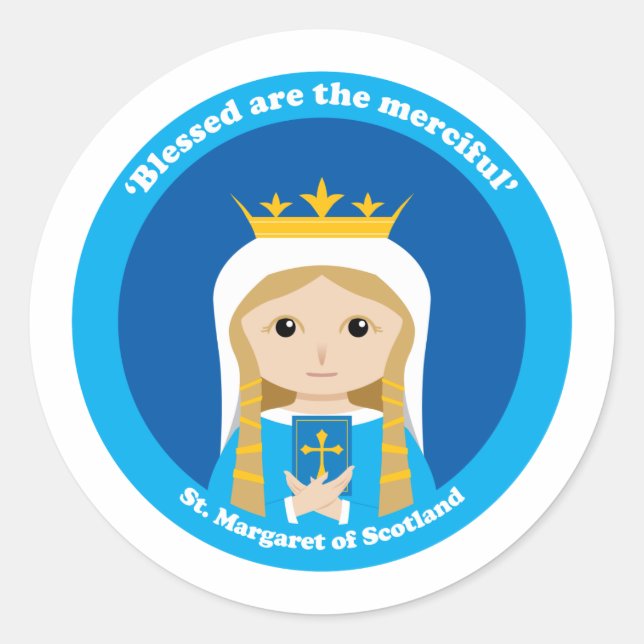 St. Margaret of Scotland Classic Round Sticker (Front)