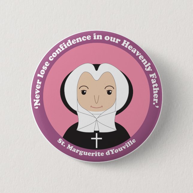 St. Marguerite d’Youville 2 Inch Round Button (Front)