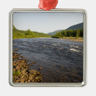 St. Marguerite river in Parc du Saguenay. Metal Ornament
