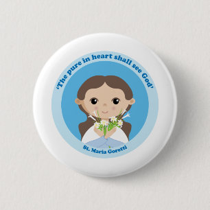 St. Maria Goretti 2 Inch Round Button