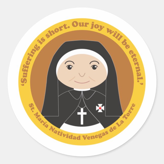 St. María Natividad Venegas de La Torre Classic Round Sticker (Front)