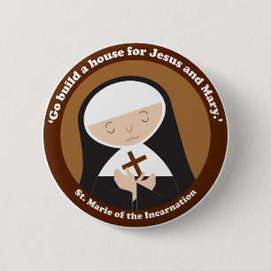 St. Marie of the Incarnation 2 Inch Round Button