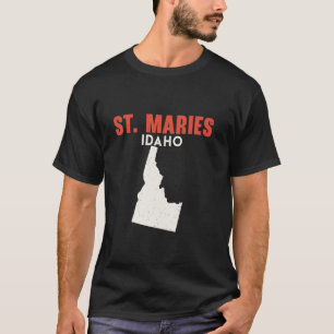 St Maries Idaho USA State America Travel Idahoan T-Shirt