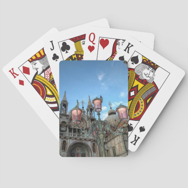 St. Marks and Lamp, Venice, Italy Playing Cards (Back)