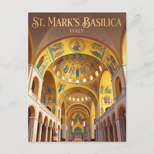 St. Mark's Basilica Italy Postcard (Front)