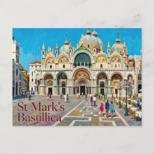 St Mark's Basilica Italy Postcard
