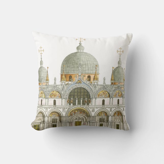 St. Mark's Basilica. Venice Italy Throw Pillow (Front)