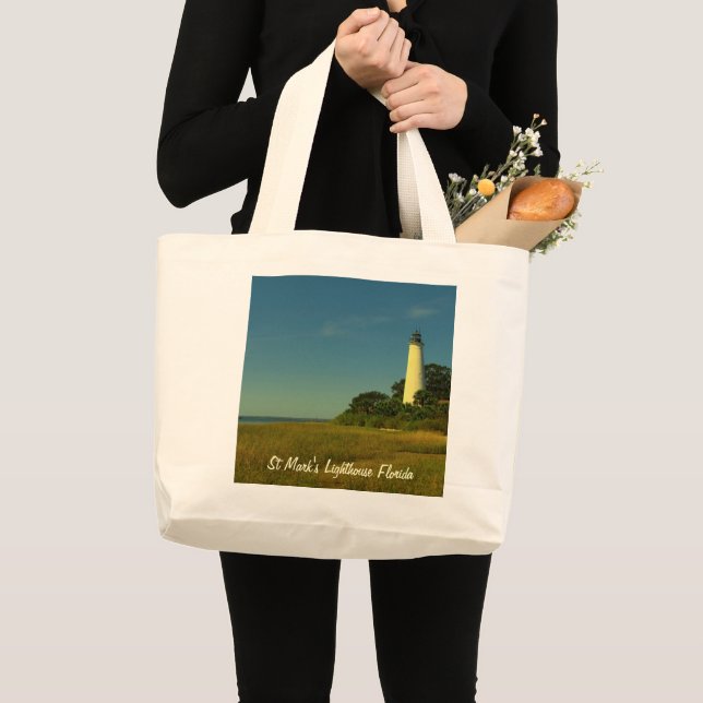 St Mark's Lighthouse FL Jumbo Tote Bag (Front (Product))