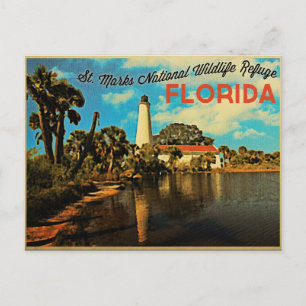 St. Marks Lighthouse Florida Postcard