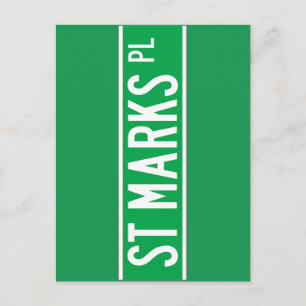 St. Mark's Place, New York Street Sign Postcard