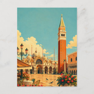 St Mark's Square Venice Italy Piazza San Marco Postcard