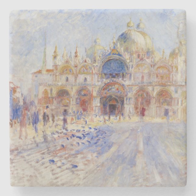St Mark's Square, Venice (Piazza San Marco) Stone Coaster (Front)