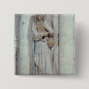 St. Martha 2 Inch Square Button