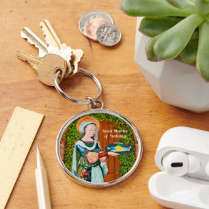 St. Martha of Bethany in Her Kitchen (Detail) Keychain