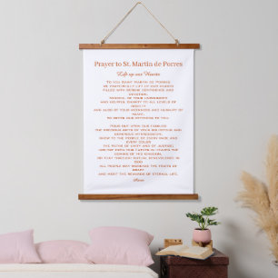 St. Martin de Porres Prayer Racial Harmony Hanging Tapestry