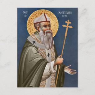 St. Martin of Braga Orthodox Christian Icon Postcard