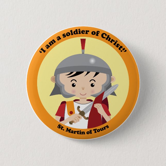 St. Martin of Tours 2 Inch Round Button (Front)