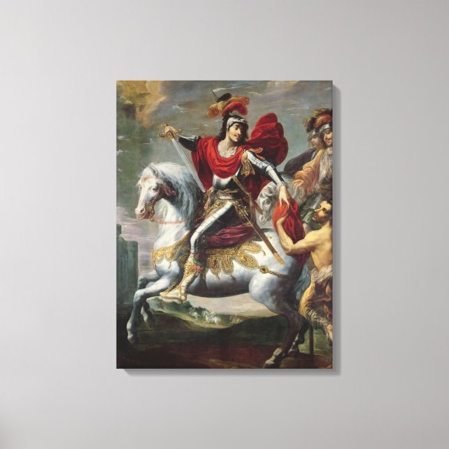 St. Martin sharing his cloak with the beggar Canvas Print (Front)