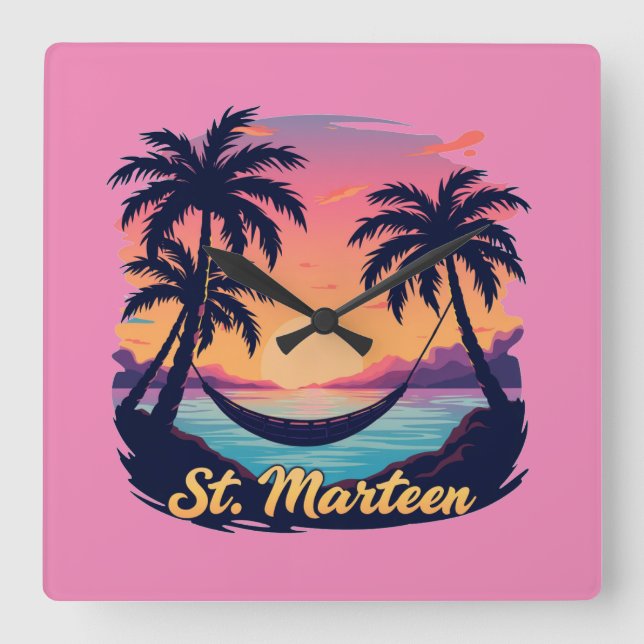 ST.MARTIN SQUARE WALL CLOCK (Front)