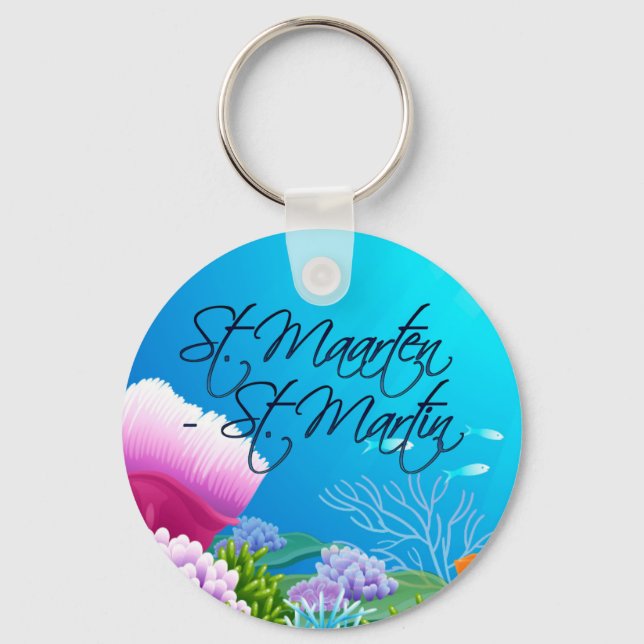 St. Martin - St. Marteen reef Keychain (Front)