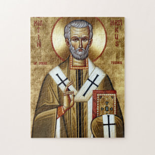St. Martin the Merciful Orthodox Christian Icon Jigsaw Puzzle