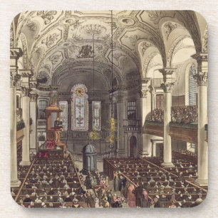 St Martins in the Fields, from 'Ackermann's Microc Coaster