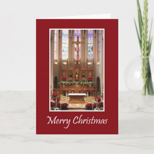 St. Mary Beautiful Christmas Sanctuary Holiday Card
