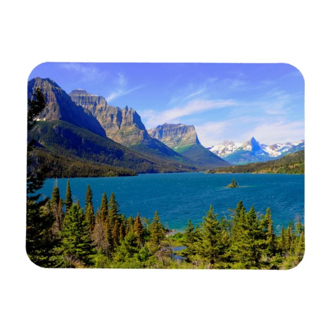 St. Mary Lake,  Glacier National Park,  Montana Magnet (Horizontal)