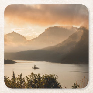 St. Mary Lake   Glacier National Park, Montana Square Paper Coaster