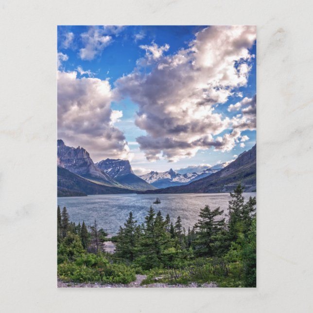 St. Mary Lake Sunset Postcard (Front)