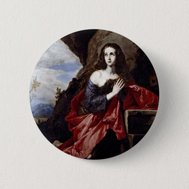 St. Mary Magdalene 2 Inch Round Button (Front)