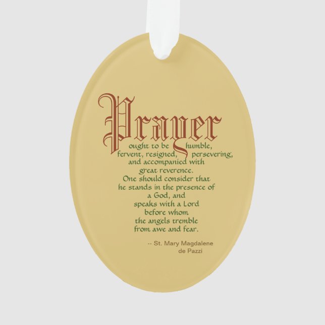 St. Mary Magdalene de Pazzi (JM 45) Acrylique oval (dos)