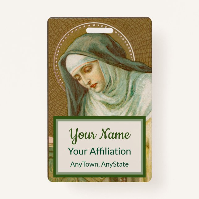 St. Mary Magdalene de Pazzi (JM 45) (Style 2) Badge (Front)