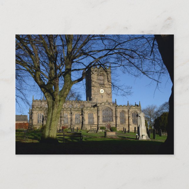 St Mary's Church Ecclesfield. Postcard (Front)