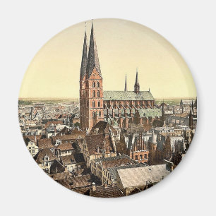 St. Mary's, from St. Peter's Clock Tower, Lubeck, Magnet