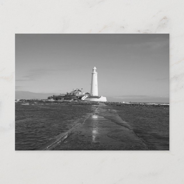 St Mary's Lighthouse England Post Card (Front)