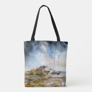 St. Mary's Lighthouse Tote Bag