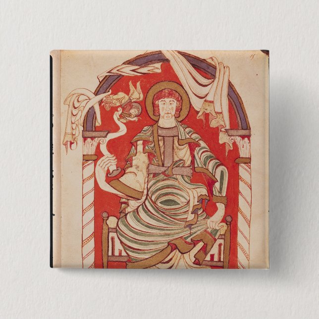 St. Matthew 2 Inch Square Button (Front)