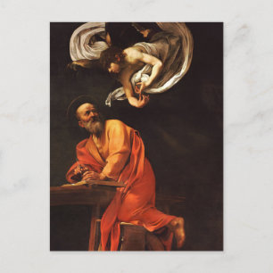 St. Matthew and the Angel by Caravaggio Postcard