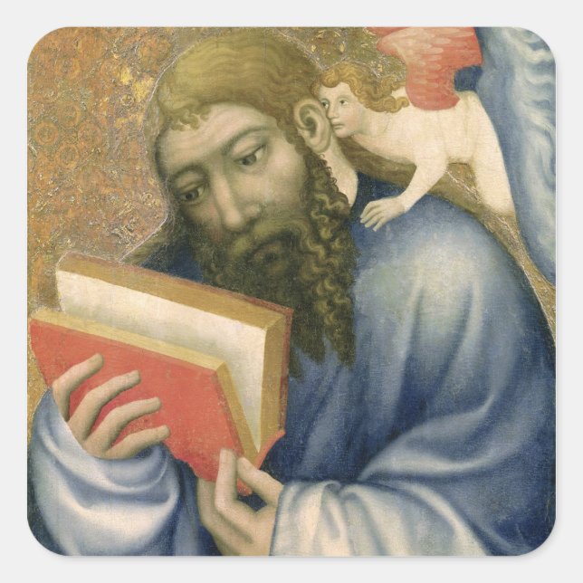St. Matthew, from the chapel of Karlstejn Square Sticker (Front)