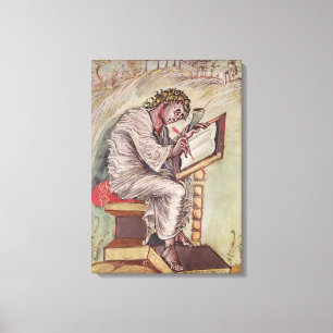 St. Matthew, from the Ebbo Gospels Canvas Print