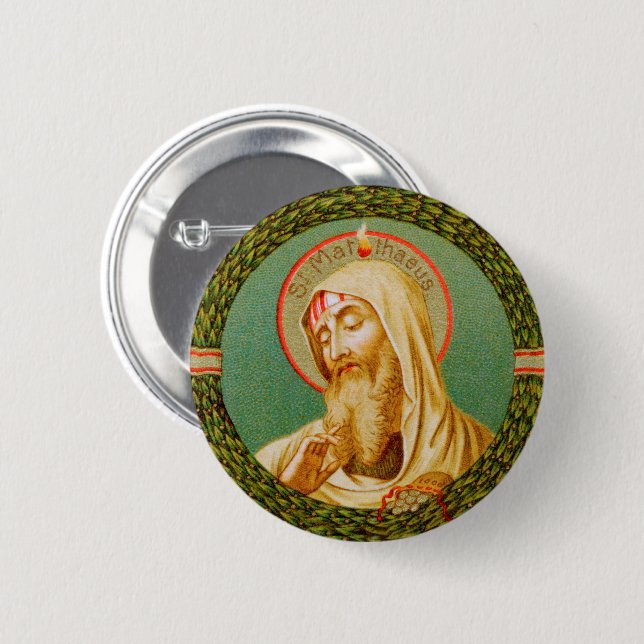 St. Matthew the Apostle (JMAS 08) 2 Inch Round Button (Front & Back)