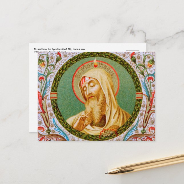 St. Matthew the Apostle (JMAS 08) Postcard (Front/Back In Situ)