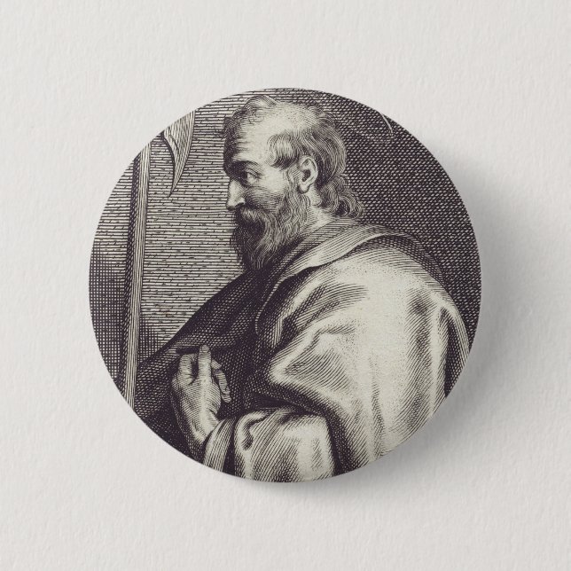 St. Matthew the Evangelist - Fine Art Reproduction 2 Inch Round Button (Front)