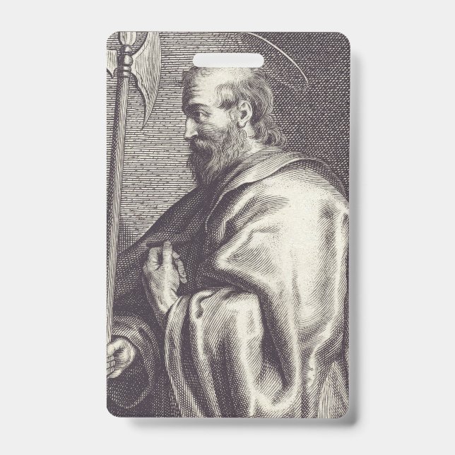 St. Matthew the Evangelist - Fine Art Reproduction Badge (Front)